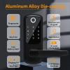 1pc Smart Door Lock TT Lock Smart Door Lock, Keyless Entry Door Lock Fingerprint Door Lock with Keypad Digital Door Lock with Handle for Home, Rental, Office and Hotel,Does Not Contain Battery view 3