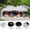 Winter Pine Garage Door Banner Cover Decorations, Large Outdoor Hanging Garage Door Covers Christmas Thanksgiving Halloween Wall Backdrop for Holiday Party, Christmas Gnomes Tree Black Red 6.8x8ft view 2