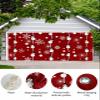 Red Christmas Garage Door Banner Cover Decorations, Large Outdoor Hanging Garage Door Covers Christmas Thanksgiving Halloween Wall Backdrop for Holiday Party, Farmhouse Snowman Snowflake Wood 6x13ft view 2