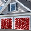 Red Christmas Garage Door Banner Cover Decorations, Large Outdoor Hanging Garage Door Covers Christmas Thanksgiving Halloween Wall Backdrop for Holiday Party, Farmhouse Snowman Snowflake Wood 6x13ft view 3