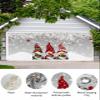 Christmas Gnomes Garage Door Banner Cover Decorations,Large Outdoor Hanging Garage Door Covers Christmas Thanksgiving Halloween Wall Party Backdrop,Silver Pine Tree Leaves Snowflake Grey 6.8x8ft view 2