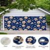 Merry Christmas Garage Door Banner Cover Decorations,Large Outdoor Hanging Garage Door Covers Christmas Thanksgiving Halloween Wall Holiday Party Backdrop,Winter Fantasy Snowflake Holiday Blue 6.8x8ft view 2