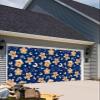 Merry Christmas Garage Door Banner Cover Decorations,Large Outdoor Hanging Garage Door Covers Christmas Thanksgiving Halloween Wall Holiday Party Backdrop,Winter Fantasy Snowflake Holiday Blue 6.8x8ft view 4
