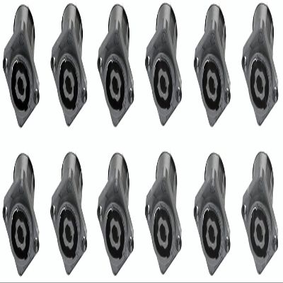 12 Pack NEUTRIK NL4MPXX 4-Pole SPEAKON Panel Mount Twist Lock w/ 3/16" Flat Tabs