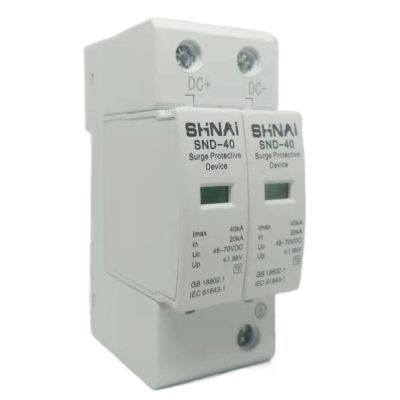 2P DC Surge Protector SPD 20KA-40KA DC 12V 24V 48V 60V 70V 110V 220V Power Supply Surge Protective Device Surge Arrester (Size : 110V-220V)