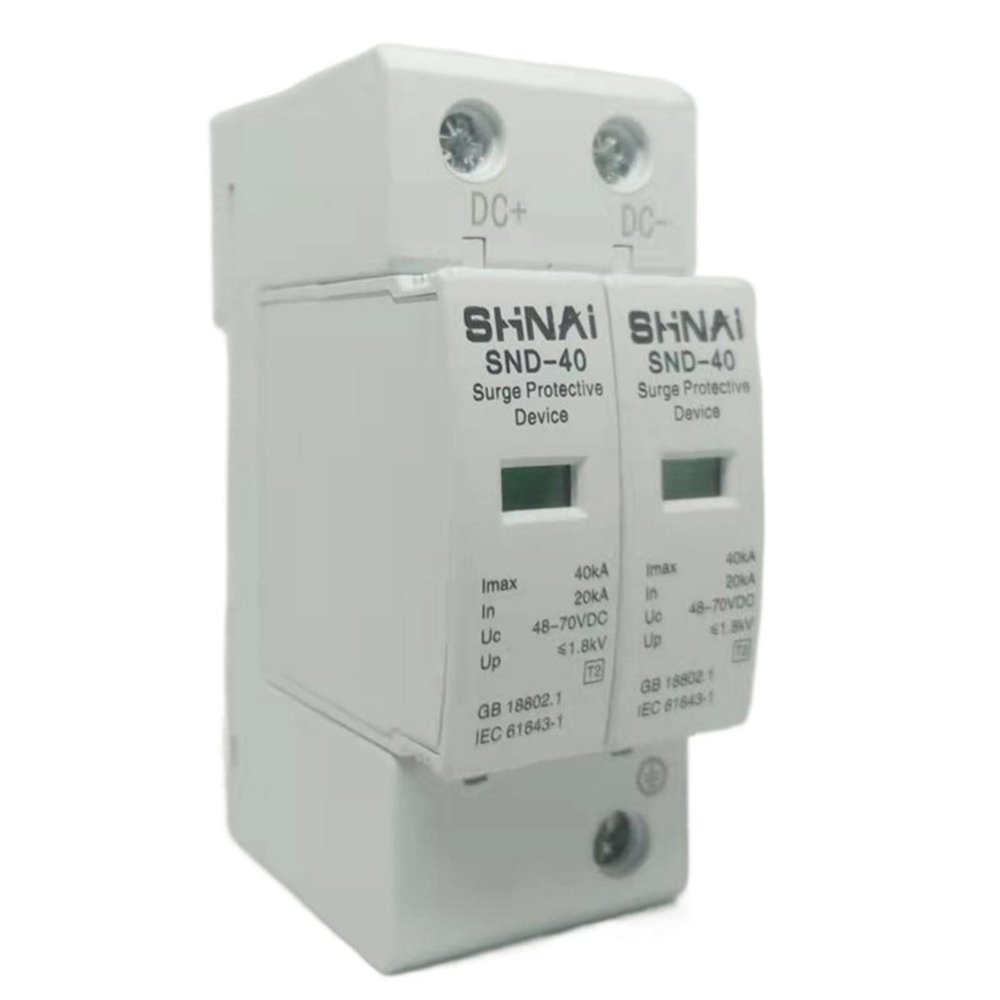 2P DC Surge Protector SPD 20KA-40KA DC 12V 24V 48V 60V 70V 110V 220V Power Supply Surge Protective Device Surge Arrester (Size : 110V-220V)