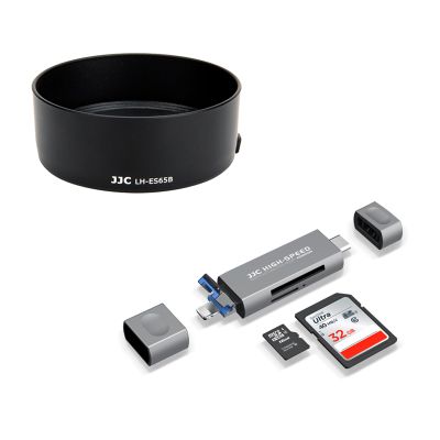 3in1 SD Card Reader for iPhone Trail Game Camera iPad MacBook+Replace Canon ES-65B Lens Hood