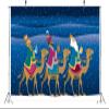 BELECO 8x6ft Fabric Nativity Scene Backdrop Three Wise Men Christmas Snowy Night Winter Scene Background Christmas Church Religion Nativity Decor Photo Props view 4