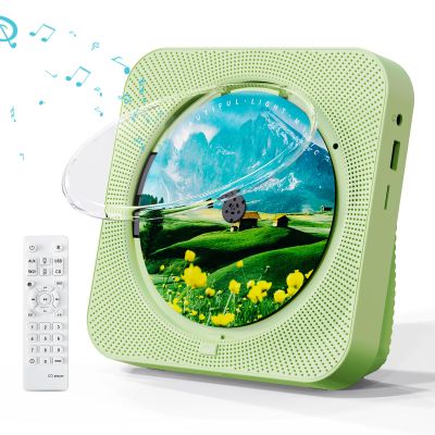 MICOCIOUS Portable CD Player with Bluetooth Desktop CD Player for Home CD Music Players with Remote Control,Timer,Built-in Dual Speakers with LED Display Home Audio Boombox FM Radio