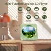 MICOCIOUS Portable CD Player with Bluetooth Desktop CD Player for Home CD Music Players with Remote Control,Timer,Built-in Dual Speakers with LED Display Home Audio Boombox FM Radio view 2