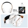 JYSiptkird Bluetooth Headphones, Chat- Comfortable Over Ear Stereo Headphsets with Mic, Soft Earmuffs/Foldable/SD/TF, 20H Playtime, Great for Music/OFC/Tour/Gym/Game (10pcs Gold Colors) view 3