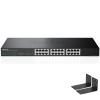 24 Port 2.5G Web Managed Ethernet Network Switch 24 x 2.5 Gigabit | 2 x 10G SFP+ | Work with 10-100-1000Mbps Devices | 160G Bandwidth | Fanless Quiet Metal Internet Switch | Rack Mount view 1