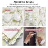 2m*2m/6.5*6.5FTArtificial Flower Background Wall Cloth Background Flower Wall,Floral Arrangement Flower Wall Panel Set, Silk Hydrangea Floral Panel for Photo Background Home Party Wedding Backdrop ( C view 3