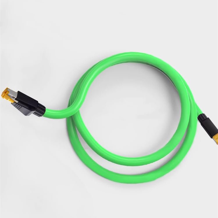 Ultra Category 5 Dual Shield Highly Flexible Trailing Chain Patch Cable Ethernet Cable Robot Arm Cable Industrial Grade Standard RJ45 Connector Assembly Version : 2 Meters