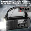QAUYYW Hand Crank Emergency Radio,37000mWh Solar Powered Portable NOAA AM FM Weather Radio with 3Mode Flashlight and Reading Light,Cell Phone Charger,Home and Emergency Distress Signal (Black) view 3