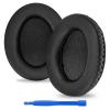 Linkidea Replacement Ear Pads for HyperX Cloud II/III/Mix/Alpha/Cloud Flight/Stinger 2 Headphones, Black Faux Leather, 2 Count view 1
