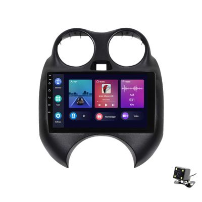 ADMLZQQ Double Din Car Stereo Multimedia with Bluetooth and 9" Touchscreen Android 11 for Nissan March 2010-2013,with GPS/Car-Play Android/SWC/Backup Camera/Mirror Link/4G WiFi,Y2 2+32g