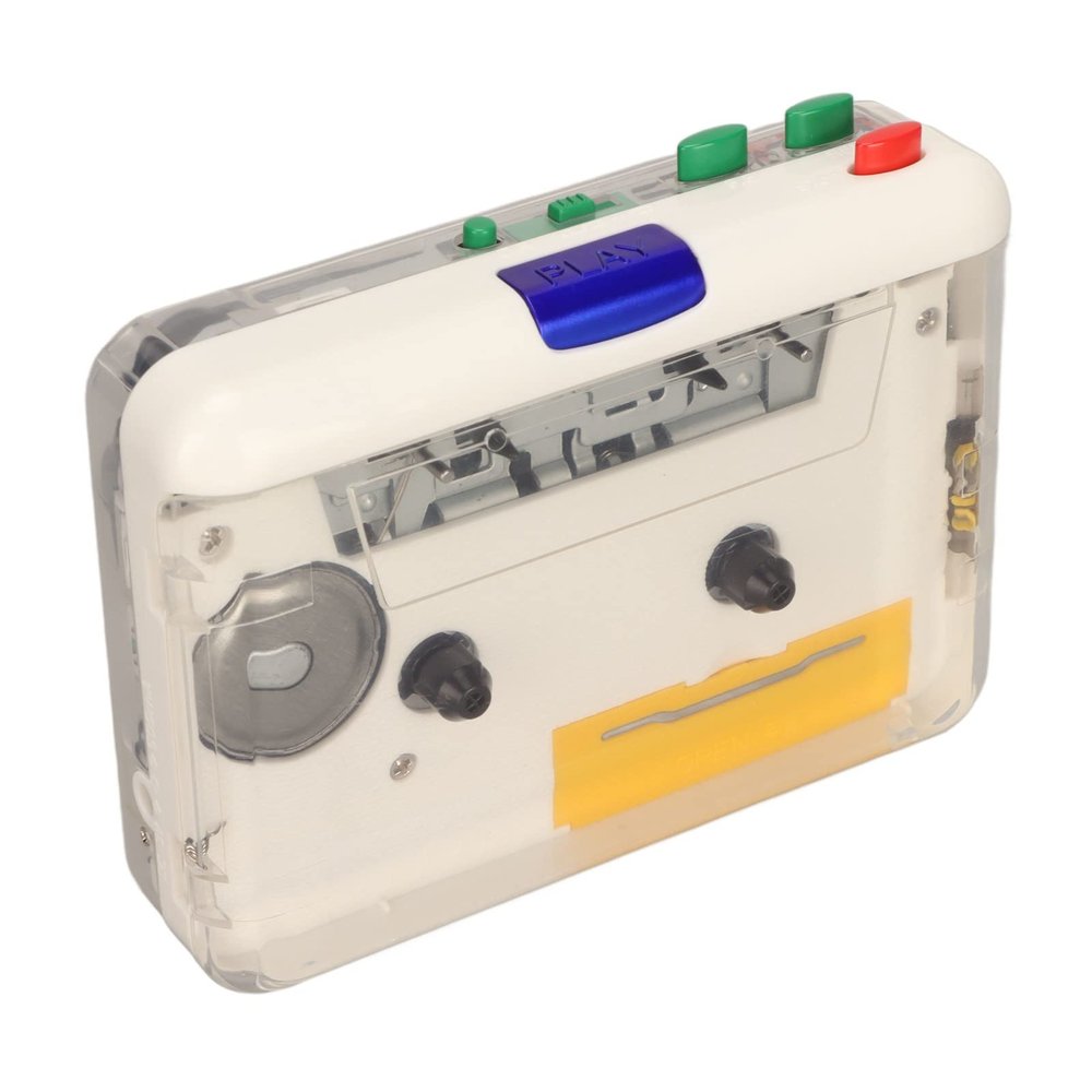 flexman Cassette Player, USB Cassette to MP3 Converter, Plug and Play Rechargeable Portable Cassette Player with Volume Control, Earphones for Headphone Speakers Laptops