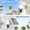 8CH 4MP Solar Power Wireless Home Security Camera System with 8 Cameras and 2T Hard Disk, Outdoor WiFi CCTV Solar Surveillance NVR Kit with Two-Way Audio, Color Night Vision view 3