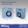 Ultimaxx Instant Print Camera for Kids Teens Beginners with 3 Printing Paper Rolls 32GB Micro SD Holiday (Blue, Bundle) view 3