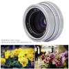 CCTV C Mount Wide Angle Lens, Aluminum Alloy Black 25mm F1.8 Mini CCTV C Mount Home Electronic Wide Angle Lens for DSLR, for Indoor NEX Camera (Silver) view 3
