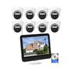 8CH 5MP Wireless WiFi Security Dome Camera Kit with Monitor, Outdoor Full HD Waterproof Surveillance Camera System with Two Way Audio, Color Night Vision, with 2TB Hard Disk view 1
