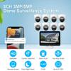 8CH 5MP Wireless WiFi Security Dome Camera Kit with Monitor, Outdoor Full HD Waterproof Surveillance Camera System with Two Way Audio, Color Night Vision, with 2TB Hard Disk view 2