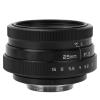 CCTV C Mount Wide Angle Lens, Aluminum Alloy Black 25mm F1.8 Mini CCTV C Mount Home Electronic Wide Angle Lens for DSLR, for Indoor NEX Camera (Black) view 3