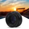 CCTV C Mount Wide Angle Lens, Aluminum Alloy Black 25mm F1.8 Mini CCTV C Mount Home Electronic Wide Angle Lens for DSLR, for Indoor NEX Camera (Black) view 4