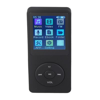 flexman Ultra Thin 1.8 Inch LCD MP4 Player, Portable Media Music Player with Accessories Wolking 8 Hours Support Support 32G Memory Card for Students Listen Songs(Black)