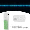 flexman Slim and Portable MP3 Player, Adopts Professional Intelligent Digital Noise Reduction Chip Multifunction HiFi Lossless Sound Music Player Supports Up to 64GB(Green) view 2
