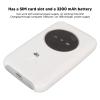 4G Portable USB Modem, 300Mbps Unlocked Mobile Hotspot with SIM Card Slot, 3200MAh Long Lasting and Rechargeable Battery Router, Note: SIM Card is Not Included view 2