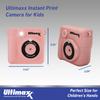 Ultimaxx Instant Print Camera for Kids Teens Beginners with 3 Printing Paper Rolls 32GB Micro SD Holiday (Pink, Bundle) view 3