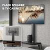 AX WABER Universal TV Floor Stand with Mount for 27 to 65 inch TVs,Swivel Standing TV Stand with 9 Level Height Adjustable,Space Saving Design Tall TV Stand for Living Room/Bedroom/Dorm/Corner Black view 2