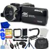 Pixel Hub Ultimaxx 4K Ultra HD Camcorder Video Vlogging Camera with LED Light 42MP, 18x Digital Zoom with Remote Control 3.0" LCD Screen Christmas (Bundle) view 1