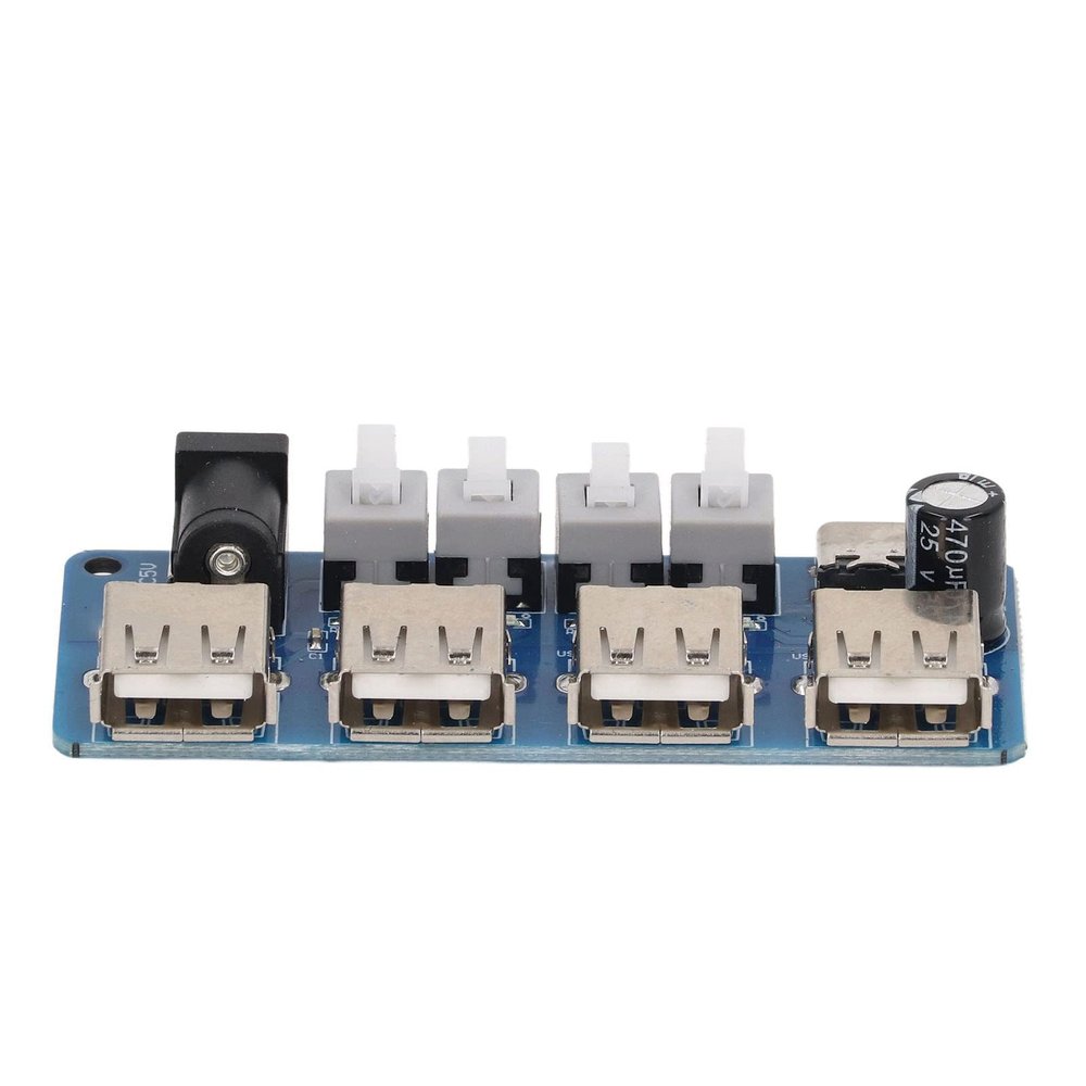 Power Expansion Board, 5V 4 Channel Power Expansion Module Button Control USB Power Splitter Board, Electronic Components