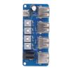 Power Expansion Board, 5V 4 Channel Power Expansion Module Button Control USB Power Splitter Board, Electronic Components view 3