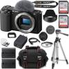 Sony ZV-E10 Mirrorless Camera (Body Only) + 2X 64GB Memory + Case + Tripod & More (20pc Bundle) (Renewed) view 1