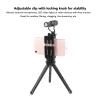 Slot Design, Aluminum Alloy Retractable Cell Phone Clamp: Adjustable Wide 60-90mm Clamping Range Tripod, with Cold Shoe Mount for Outdoor Filming, Live Streaming view 3
