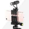 Slot Design, Aluminum Alloy Retractable Cell Phone Clamp: Adjustable Wide 60-90mm Clamping Range Tripod, with Cold Shoe Mount for Outdoor Filming, Live Streaming view 4