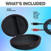 BAPON Travel Over Ear Headphone Case - Hard Shell Headphone Case with USB-C Cable - Compatible with Skullcandy Crusher Evo/Anc/Hesh - Case to Carry Noise Cancelling Foldable Wireless Headphone (Black) view 2