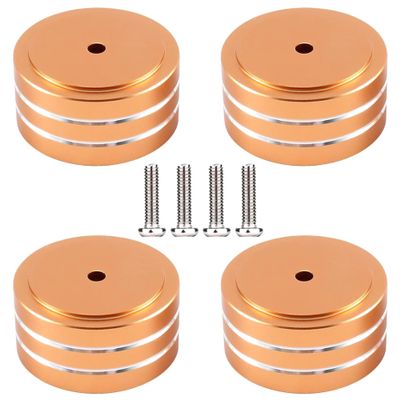 Dufray HiFi Speaker Spike Stand Feet Pads, 1.6in*0.8in Aluminum Speaker Isolators, Acoustic Shock Absorber Feet for Amplifier, Speaker, Turntables, DAC, Subwoofer, CD/DVD Players