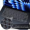Russian Language Keyboard Cover Skin Compatible for 2025-2022 MacBook Air 15.3 inch A2941 A3114 A3241/MacBook Air 13.6 inch A3113 A2681 A3240 with M4 M3 M2,MacBook Air 2025 Keyboard Protector-Black view 2