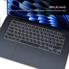 Russian Language Keyboard Cover Skin Compatible for 2025-2022 MacBook Air 15.3 inch A2941 A3114 A3241/MacBook Air 13.6 inch A3113 A2681 A3240 with M4 M3 M2,MacBook Air 2025 Keyboard Protector-Black view 4