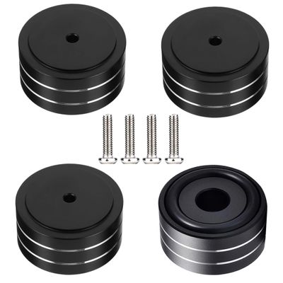Dufray HiFi Speaker Spike Stand Feet Pads, 1.6in*0.8in Aluminum Speaker Isolation Feet, Audiophile Shock Absorber Feet for Amplifier, Turntables, DAC, Subwoofer, CD/DVD Players