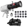 Aputure Amaran Spotlight SE 19 Lens Kit with Carrying Bag, Projection Lens Modifier for Amaran 300C 150C Amaran 200X S 200d S 100x S 60X S Aputure 300X view 1