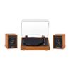 Electrohome Montrose, Upgradable Vinyl Record Player with Huntley, Powered Bluetooth Bookshelf Speakers, 3" Driver, for Warm Natural Sound, Teak view 1