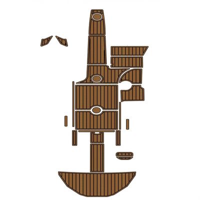Algasan Boat EVA Faux Teak Decking Floor Compatible with 2014 Moomba Mojo 2.5 Swim Step Cockpit Mat Boat EVA Foam Teak Deck Flooring Pad