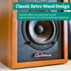 Electrohome Montrose, Upgradable Vinyl Record Player with Berkeley, Powered Bluetooth Bookshelf Speakers, 1" Tweeter & 3" Driver, for Warm Natural Sound, Teak view 4