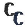 20mm Strap Compatible with Garmin Forerunner 645/645 Music Straps, 2 Pack Soft Silicone Band Sport Replacement Watchbands for Garmin Forerunner 645/645 Music,Men Women (Black+Blue) view 1